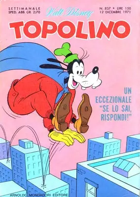 Copertina di TOPOLINO · 837 — Topolino n. 837