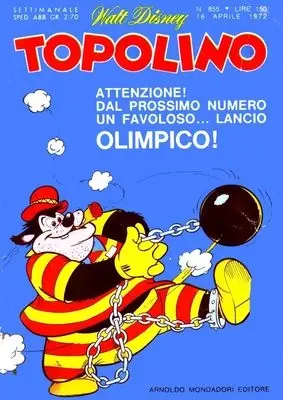 Copertina di TOPOLINO · 855 — Topolino n. 855