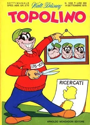 Copertina di TOPOLINO · 1033 — Topolino n. 1033