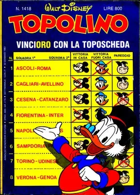 Copertina di TOPOLINO · 1418 — Topolino n. 1418