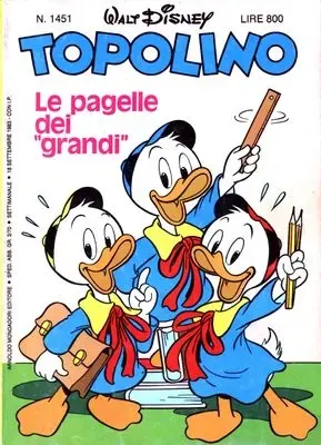 Copertina di TOPOLINO · 1451 — Topolino n. 1451