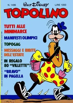 Copertina di TOPOLINO · 1496 — Topolino n. 1496