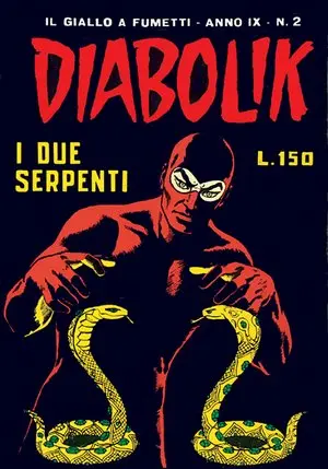 Copertina di DIABOLIK · 156 — I due serpenti