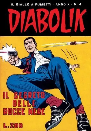 Copertina di DIABOLIK · 184 — Il segreto delle rocce nere