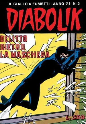 Copertina di DIABOLIK · 209 — Delitto dietro la maschera