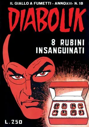 Copertina di DIABOLIK · 273 — 8 Rubini insanguinati