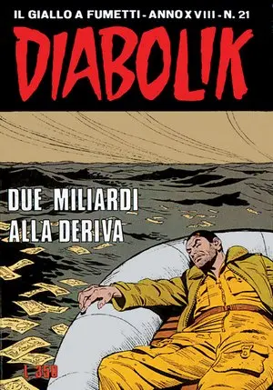 Copertina di DIABOLIK · 395 — Due miliardi alla deriva
