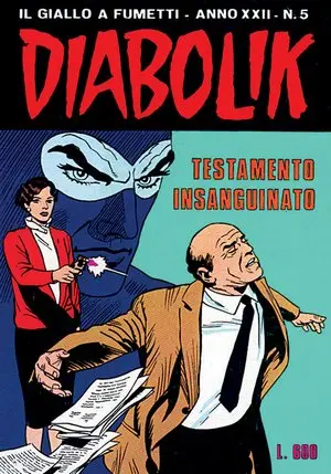 Copertina di DIABOLIK · 455 — Testamento insanguinato
