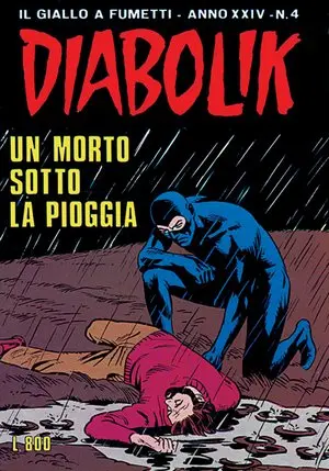 Copertina di DIABOLIK · 482 — Un morto sotto la pioggia
