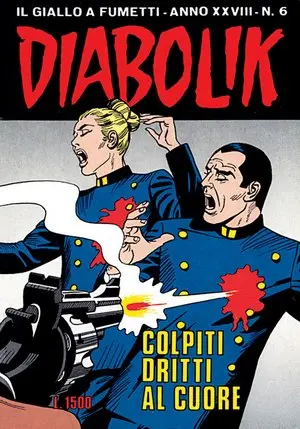 Copertina di DIABOLIK · 536 — Colpiti dritti al cuore