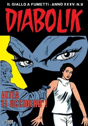 Copertina di DIABOLIK · 595 — Altea ti ucciderò!