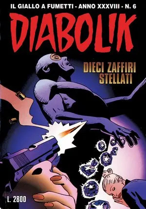 Copertina di DIABOLIK · 628 — Dieci zaffiri stellati