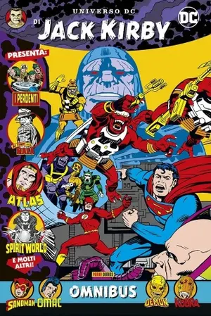 Copertina di JACK KIRBY, JOE SIMON, MICHAEL FLEISHER, DENNIS O'NEIL, JIM BERRY, MARK EVANIER, BOB ROZAKIS, PAUL KUPPERBERG, JOEY CAVALIERI, ERNIE CHAN, ALEX TOTH, ADRIAN GONZALES, PABLO MARCOS, GREG THEAKSTON, BILL WRAY, ALAN KUPPERBERG, WALLY WOOD, VINCE COLLETTA, MICHAEL ROYER, D. BRUCE BERRY, JERRY SERPE, CARL GAFFORD, JOE ORLANDO — Universo DC di Jack Kirby