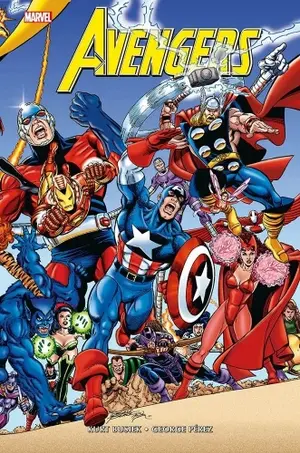 Copertina di AVENGERS DI KURT BUSIEK E GEORGE PÉREZ · 1 — Avengers di Kurt Busiek e George Pérez vol 1